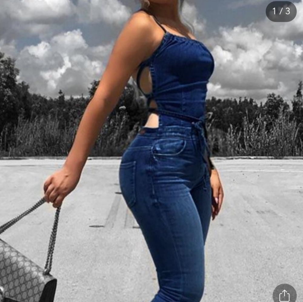 Sexy Back out Jean Jumpsuit